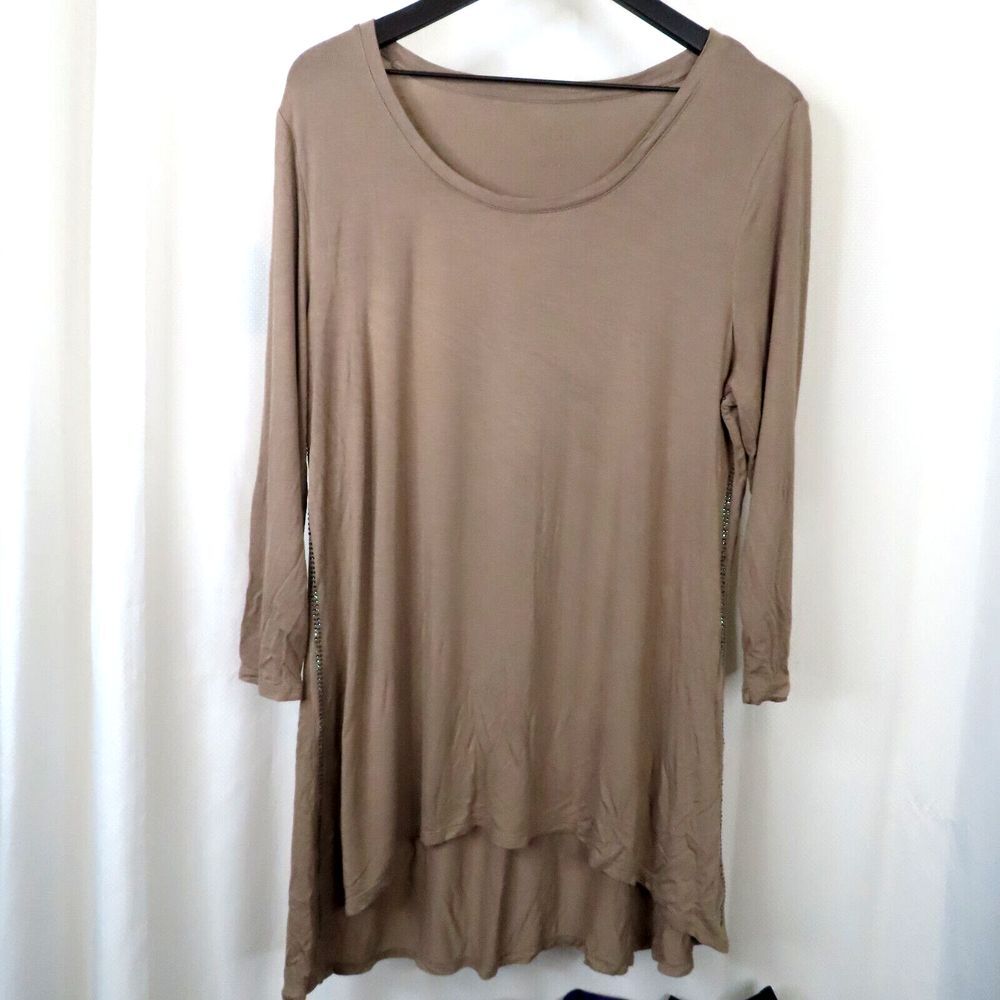 Logo Womens Soft Casual Knit Shirt Top Sz‎ L Large